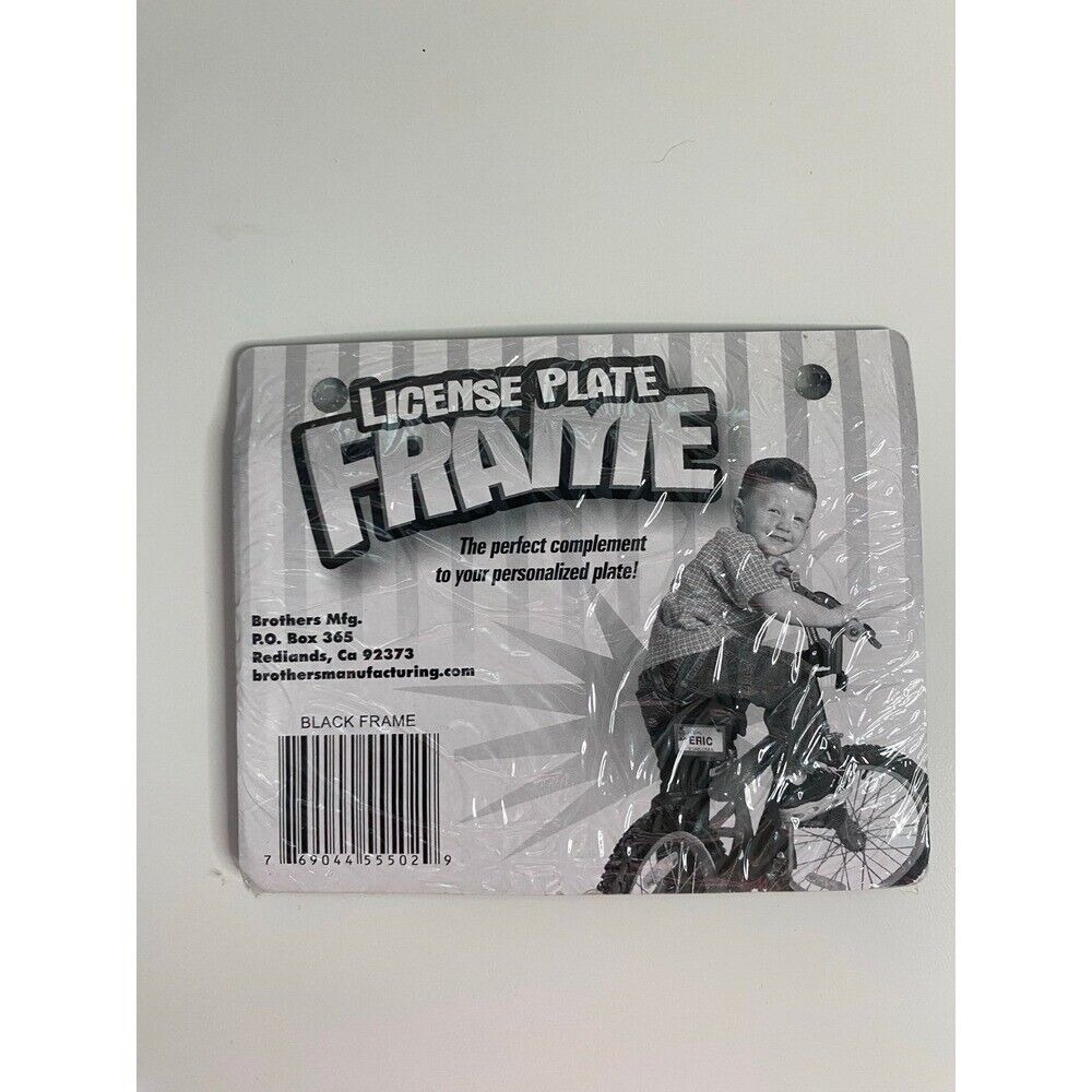 Bike Plate Mini Tag Frame Black Add On Accessory - Picture 2 of 2